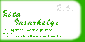 rita vasarhelyi business card