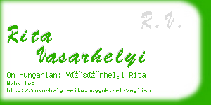 rita vasarhelyi business card